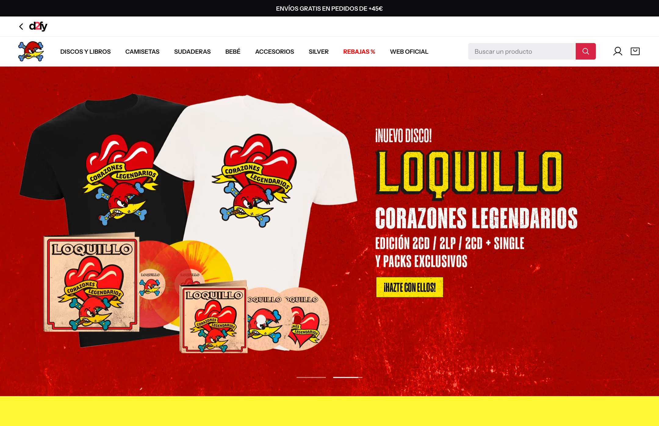 Minisite oficial de Loquillo en D2FY: cada artista funciona como su propia marca